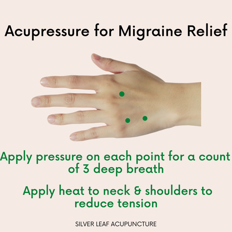 Acupressure for migraine relief